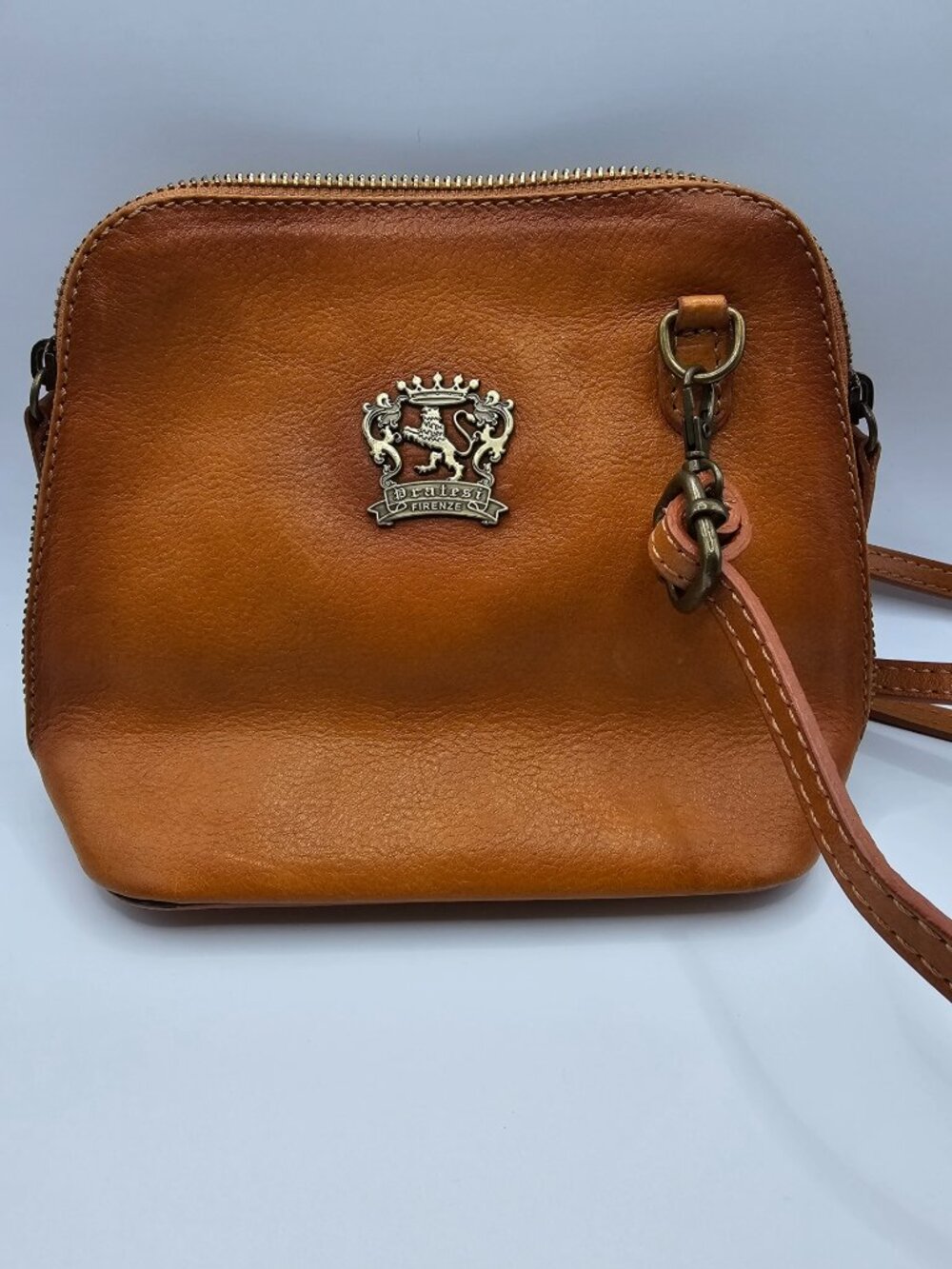 Vintage - PRATESI Firenze Leather Crossbody Bag - Made In Italy